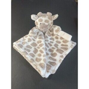 Carters Giraffe Plush Security Blanket Lovey Pacifier Holder 14" Brown Tan White